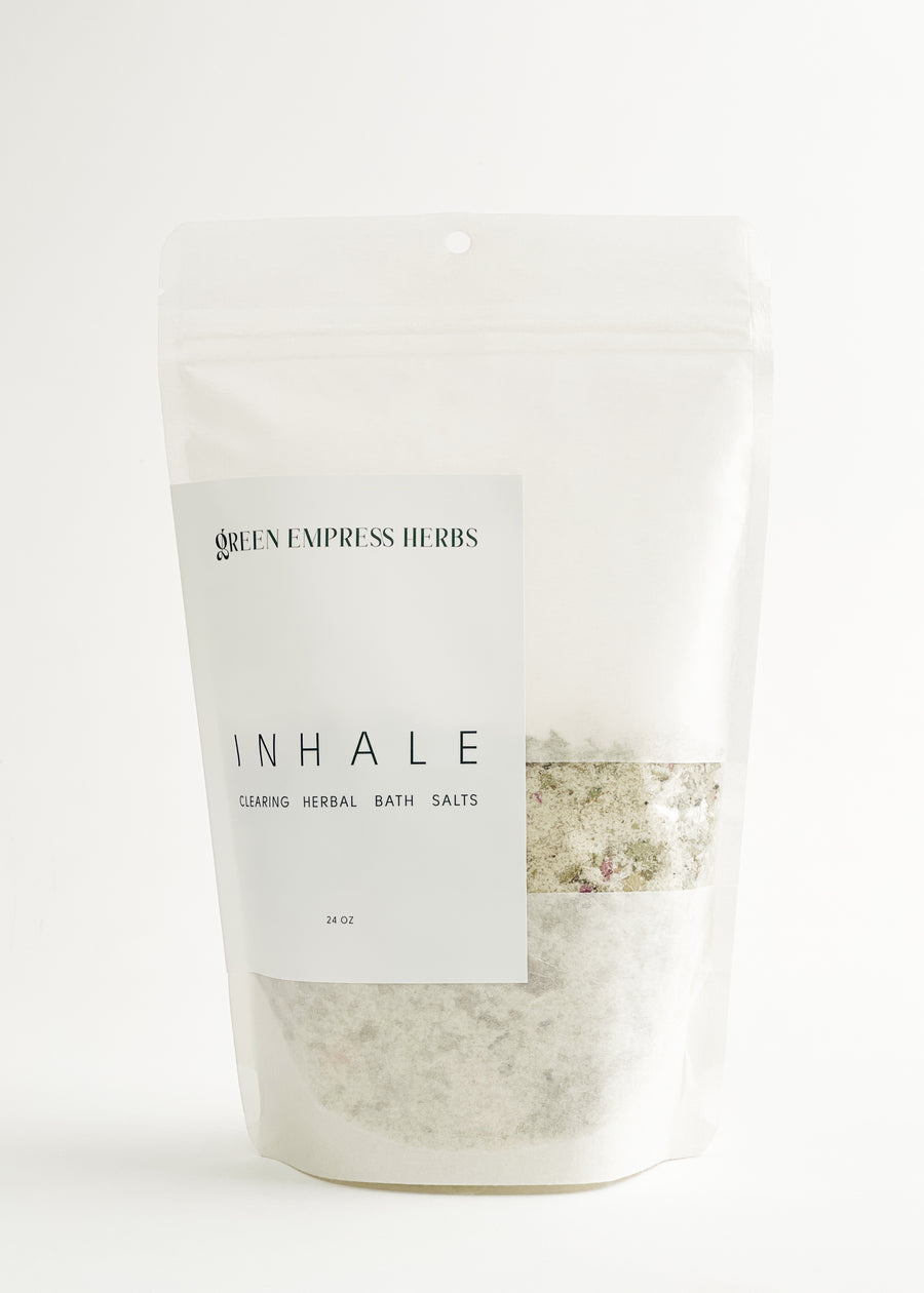 I N H A L E  Clearing Herbal Bath Salts